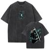 Hot Anime Demon Slayer Agatsuma Zenitsu Graphic Print T-shirt Men Women Loose Casual Oversized Streetwear Harajuku Short Sleeve Cotton Summer New Tee