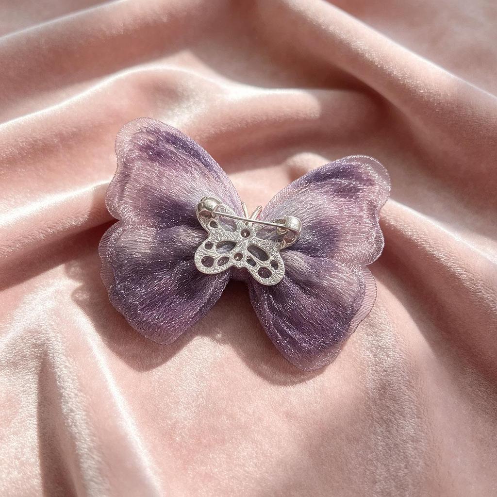 Embroidery Butterfly Brooch, Lightweight High-end Versatile Daily Niche Brooch for Women, Jacket Clothes Accessory