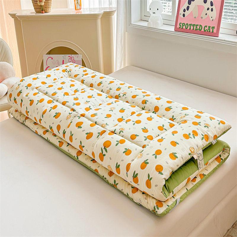 WTEMPO Printed Smooth Surface Foldable High Quality Soft Cotton-filled Mattress All Seasons Thick Bedroom Tatami School Dormitory Bed Mattress Pad