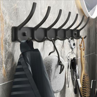 Ganchos dobráveis para roupão, preto e branco, cabide para toalhas, prego, cabide de parede, ganchos para casacos, suporte para roupas, acessórios para banheiro e cozinha