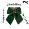 Christmas Luxury Bow Red Velvet Ornament Holiday Festive Tree Decor Home Ambience Creation Christmas Party Supply Ornament
