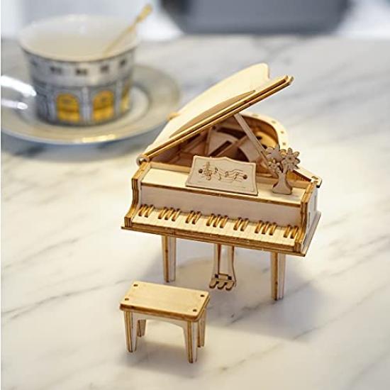 3D Wooden Puzzle TG402 Grand Piano with Japanese Instructions Tsukurundesu®