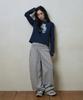 Lujeoseukeulleob Yeti Applique Long Sleeve T-Shirt Navy