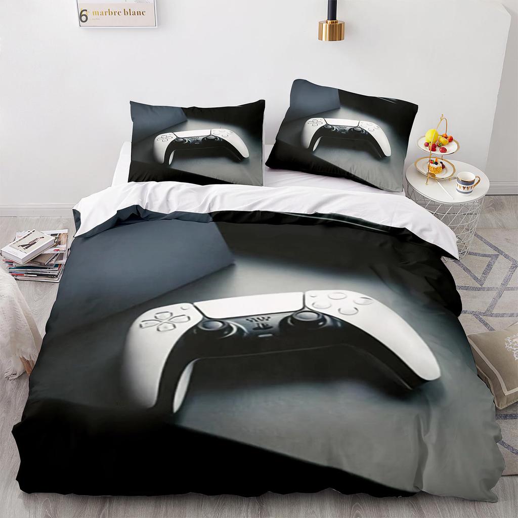 Comforter Cool Gamepad Bedding Set Single Twin Full Queen King Size Kawaii Bed Set Aldult Kid Bedroom Three-Piece Suits 3D Print