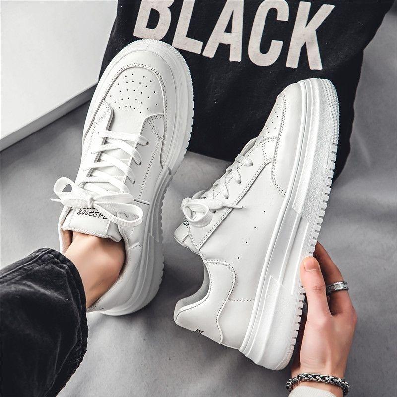 Autumn men's shoes new breathable little white shoes male students trend versatile platform sports casual board shoes male