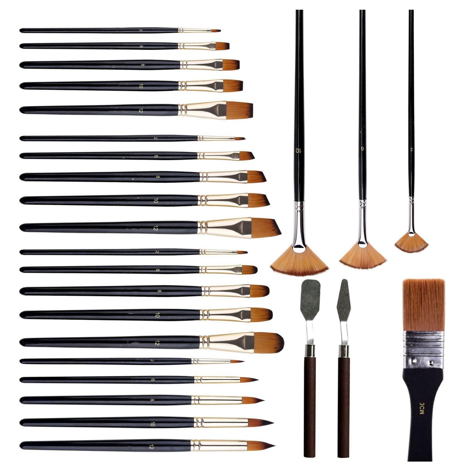 

Набор кистей для рисования, нейлоновая щетина, портативные профессиональные кисти для художественной живописи маслом, акварелью