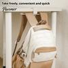 Easy Install Desk Rack Clamp-On Storage Hook, Adjustable No Punch Durable Carbon Steel Desktop School Bag Hook Organizer, Space Saving for Bags