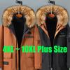 Grote maten dikke katoenen jas met uitneembare binnenvoering Herenjas Plus Fat vergrote bontkraagstijl Donskatoenen jas Winterkatoenen jas 4XL-10XL