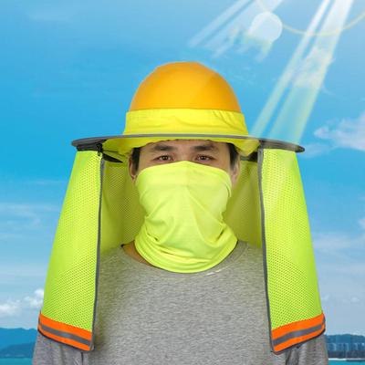 Full Brim Hard Hat Visor with Breathable Neck Cover for Various Uses