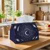 1pc Mystical Celestial Tissue Box - Moon Phase Galaxy Star Napkin Storage Box, Suitable for Rolls/Facial Tissues/Single Sheets, Two Sizes Available fo
