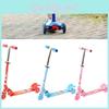 Kids Iron Frame Three Wheel Lightup Scooter With Collapsible Function For Outdoor Use