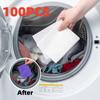100/10PCS Laundry Tablets Laundry Paper Anti-Staining Clothes Sheets Anti-String Mixing Color Absorption Washing Accessories