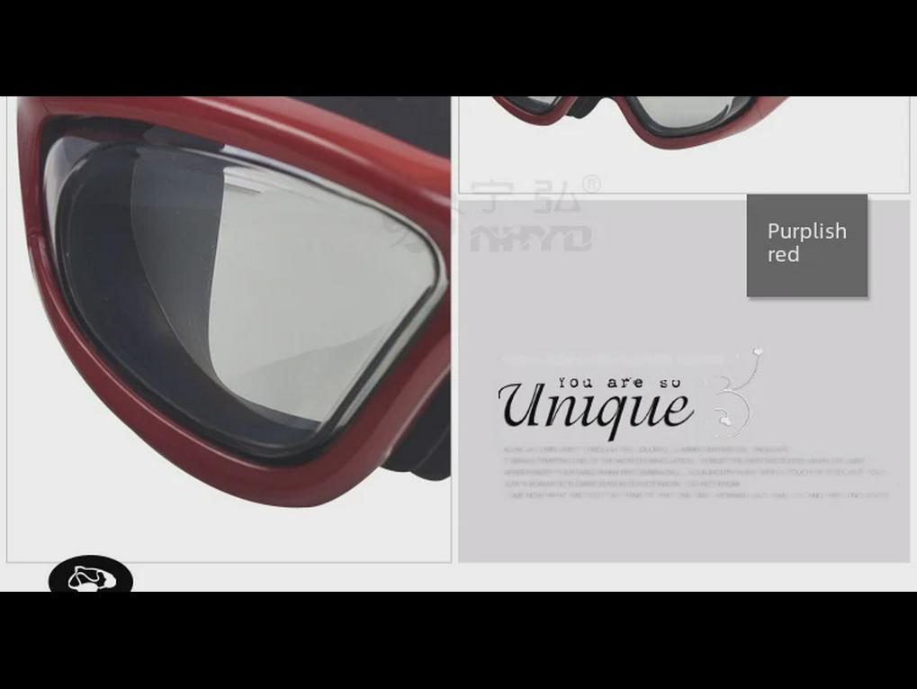 Plavecké brýle proti zamlžování s vysokým rozlišením pro krátkozraké dospělé - Ochrana očí pro muže a ženy