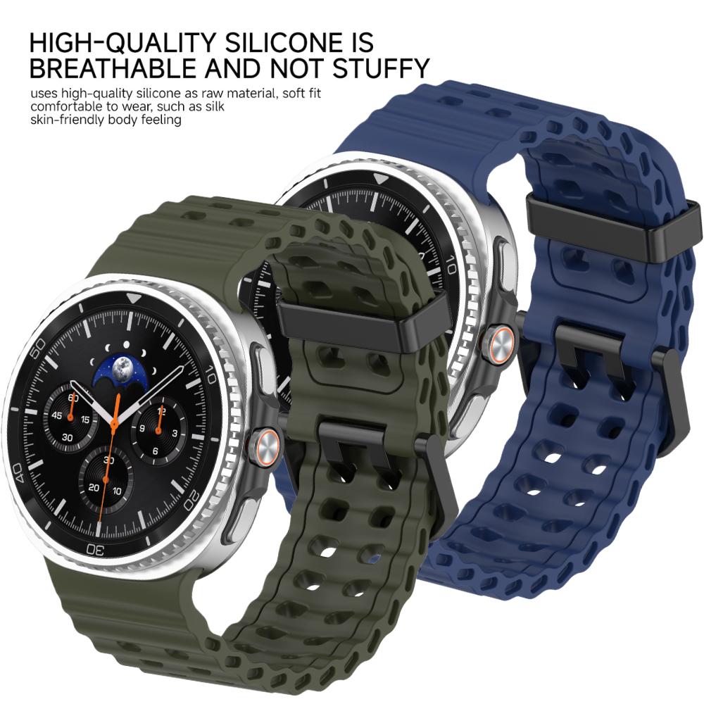 Cinturino Marine per Samsung Galaxy Watch 8 Classic 46mm Cinturino Sportivo in Silicone per Galaxy Watch 8 40mm 44mm Accessori Cinturino Braccialetto