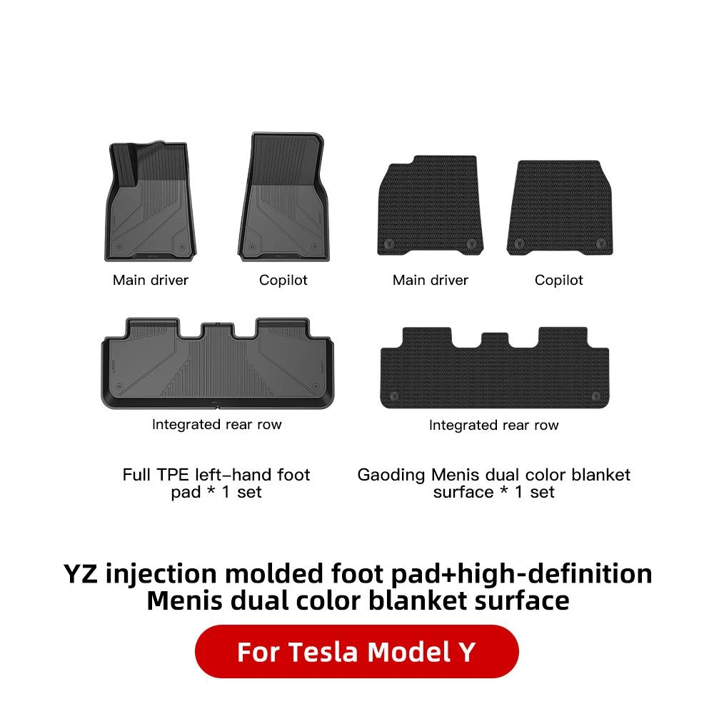 YZ For Tesla Floor Mats Model 3 Y 2025-2025 Car Four Seasons Waterproof Non-slip Floor Mat NEW TPE Special Car Accessories