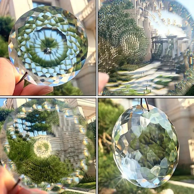 1 Stück Farbkristall-Sonnenfänger, Prisma-Regenbogenmaschine, verwendet für Familienfenster-Kronleuchter-Prisma-Innen- und Außendekoration