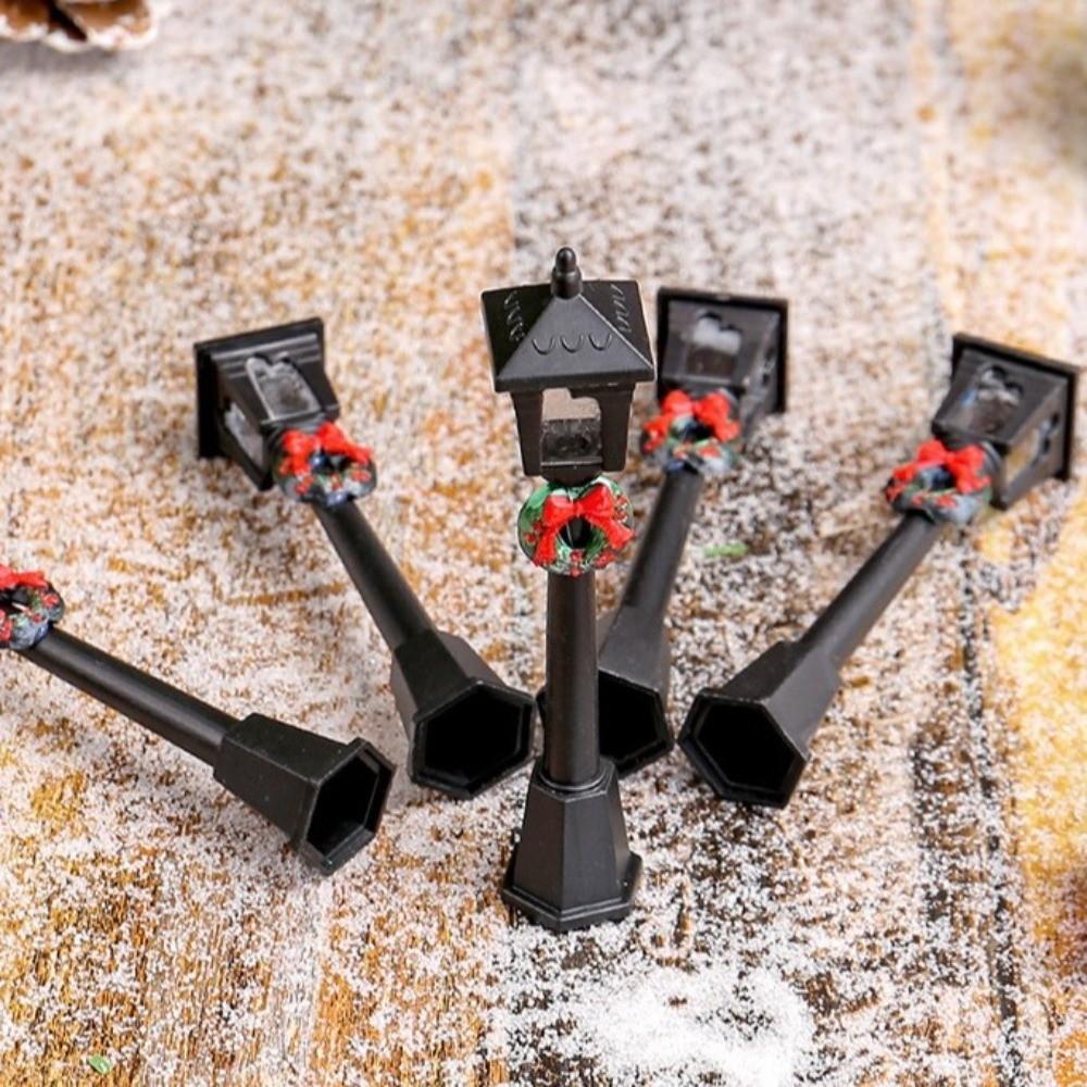 5PCS Miniature Mini Retro Street Lights Simulation Fairy Tale Garden Decor  Park Landscape