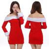 Elegant Xmas Off-shoulder Velvet Dress For Women Perfect For Christmas Parties