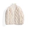 Autumn and Winter New Light Down Jacket Women's Short Rhombus Jacket Jacket Jacket Warm White Duck Down Liner Tide
