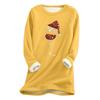 Women's Christmas Print Thick Plush Lambswool Warm Long Top