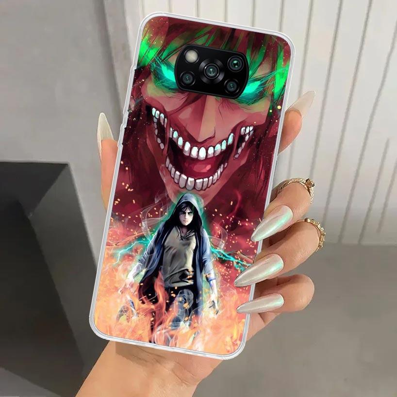 

Attack Anime Phone Case for Xiaomi Poco X5 X6 X7 Pro F7 Ultra M7 Redmi 15 15C 13 13C 12 12C 10 10A 10C 9 9A 9C 9T Shell Poco X7 Redmi 10 5G