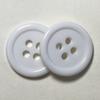 30pcs 15mm/0.59in Black White Resin Buttons Round 4 Holes Solid Color Buttons For Clothes Shirt DIY Accessories