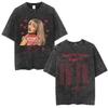 Sabrina Carpenter Short N Sweet Tour Washed Graphic Tshirt Men Women Summer Cotton Casual Oversized Short Sleeve T Shirts Tops