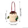 Cloth Christmas Candy Bag Plush Christmas Gift Drawstring Bags  Outdoor Christmas
