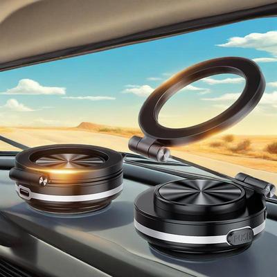 Car Magnetic Folding Phone Holder 1080 Degree Rotation Phone Mount Suction Cup Car Navigation Phone Holder Bracket
