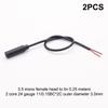 2Pcs 2.5Mm 3.5Mm 1/8'' Mono Stereo Male Female Plug Jack Connector 2/3/4Pin Aux Extension Wire Diy Audio Earphone Mic Repair