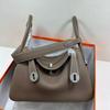 Semi-hand Wax Thread Bag TC Leather Doctor Womens Commuter Stainless Steel Hardware