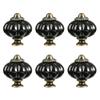 6Pcs Ceramic Cabinet Knob Wardrobe Pulls Pumpkin Shape Drawer Knob Furniture Decorative Handle Furniture Hardware