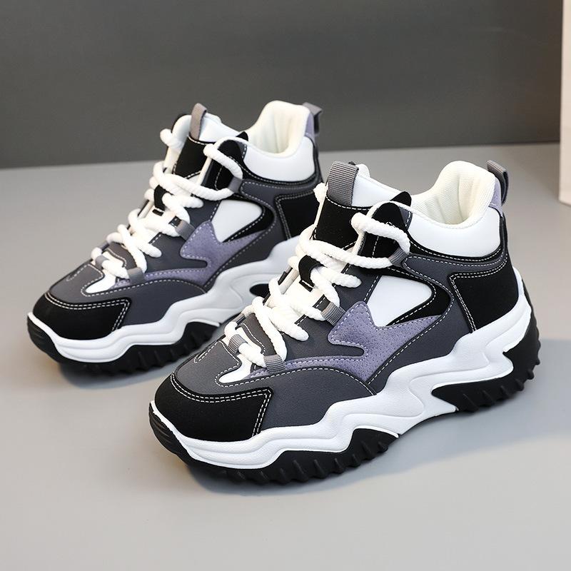 

[Customized] DF317 new dad shoes women s shoes 2025 spring and autumn Korean version color heightened platform sports and leisure shoes 40