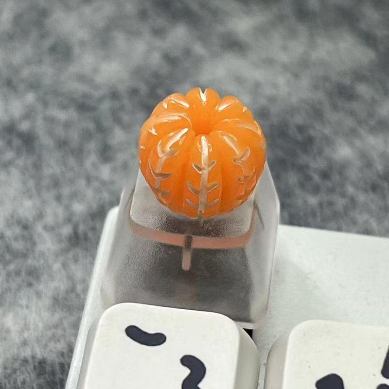 3D Half-Peeled Orange Keycap - Creative Translucent R4 ESC for Mechanical Keyboard