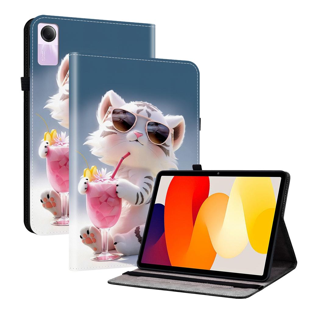 PU Leather Tablet Case for Xiaomi Redmi Pad SE - 11 Styles! Durable, with 2 Stand Slots, Pencil Holder & Card Slots, Flexible TPU Back Cover