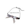 Bowknot Heart Leathers Rope O Style Choker DIY Diamonds Loves Pendant Necklace for Women Punk Aesthetic Y2K Necklace