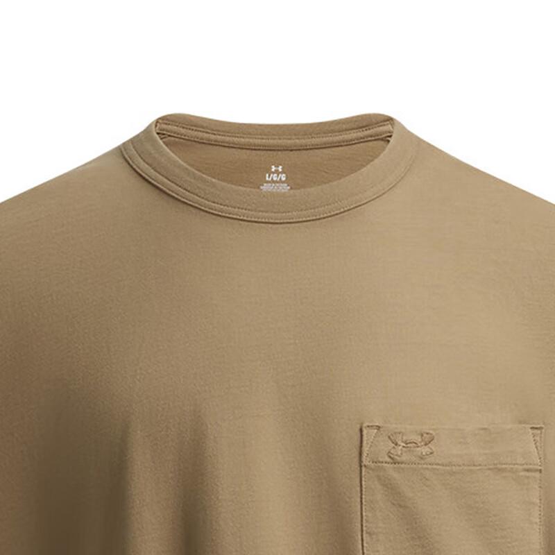 Under Armour Maglione Girocollo Lavorato a Maglia con Lavaggio Sfumato T-shirt a Manica Lunga Traspirante Uomo T-shirt Marrone Coyote 1389364-498