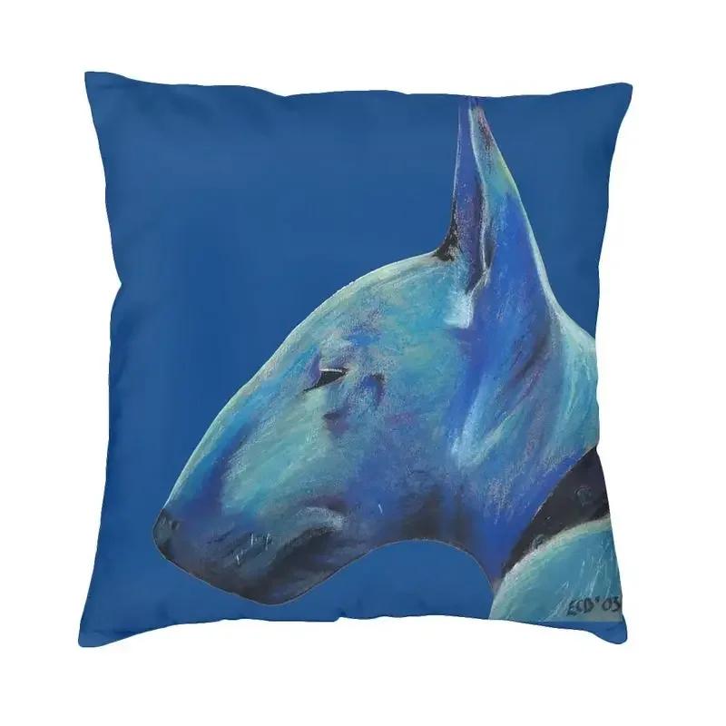 Suitable for Car Sofa Pillowcase British Bull Terrier Cushion Cover Kawaii Cute Dog