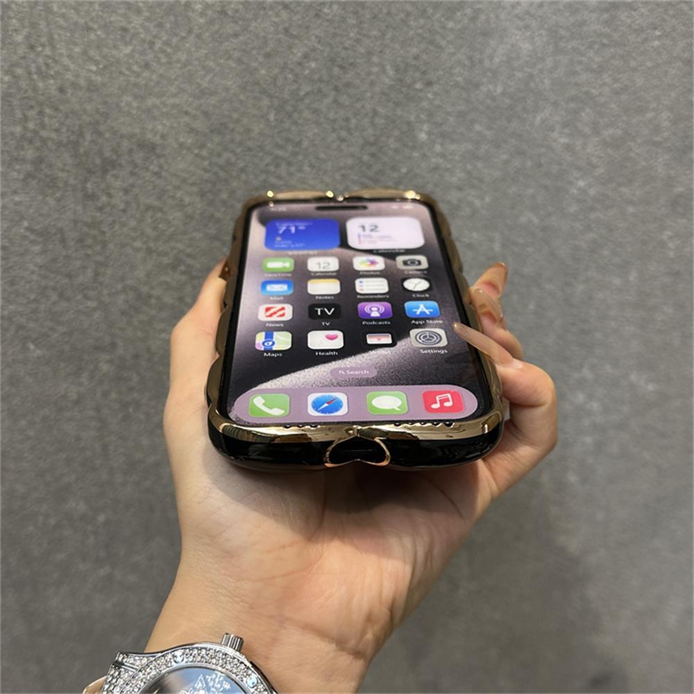 Luxury Plating 3D Diamond Lattice Pattern Soft Silicone Phone Case For iPhone 14Plus 11 12 13 15 Pro Max Shockproof Protection Cover