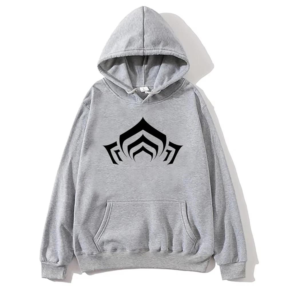 2025 Warframe Logo Graphic Men's Hoodie Fall Casual Long Sleeve Tracksuit Unisex Women Men High Street Sweatshirt Oversized Pull