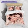 hyunjin Printed 3PCS Bedding Set Soft Breathable Duvet Cover Pillowcases Set Washable Bedroom Decor Home Gift