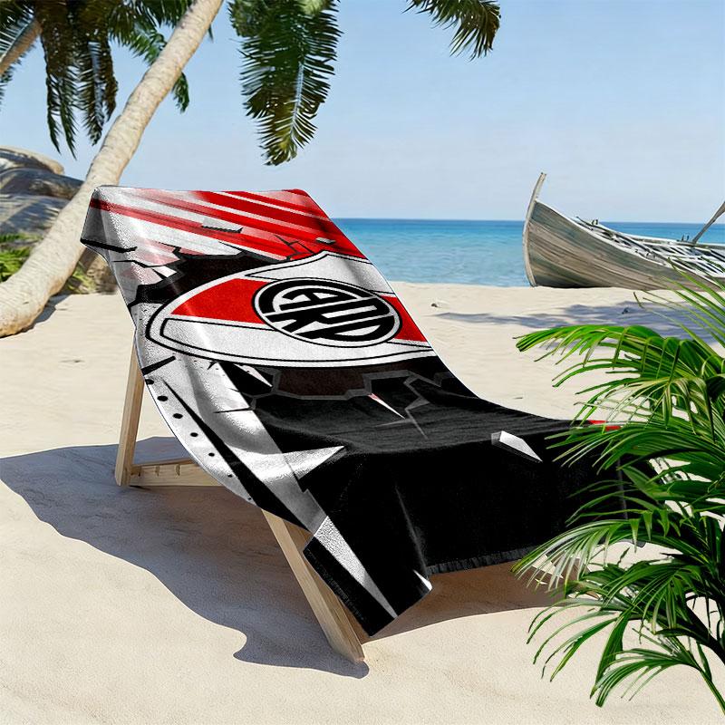 Asciugamano da Spiaggia con Stampa River Plate, Asciugamano Grande Morbido ad Asciugatura Rapida per Spiaggia Campeggio Nuoto