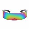 Partybrille Visier Wrap Shield Großer Spiegel Sonnenbrille Persönlichkeit Modebrille Reiten Winddichte Brille