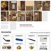 Maquette Maison de Café Rétro DIY Puzzle en Bois 3D Assemblage Étagère Coin Lecture Kits de Construction Miniature Jouets Faits Main