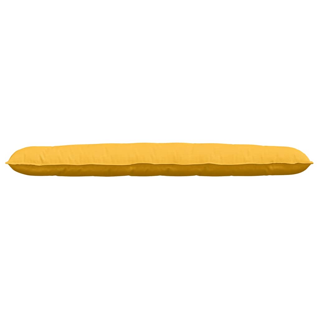 Back Cushion Light Yellow 200 x 50 cm Corduroy Fabric