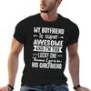 My Boyfriend Is Super Awesome And I Get To Be His Girlfriend T-Shirt Novelty Graphic Tee Shirt