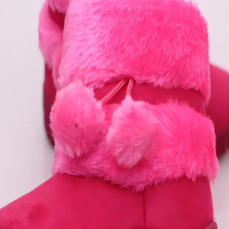 Botas de neve para meninas, botas de inverno confortáveis, grossas e quentes para crianças, botas grossas de bola de arremesso, outono, botas fofas para meninos, sapatos de princesa