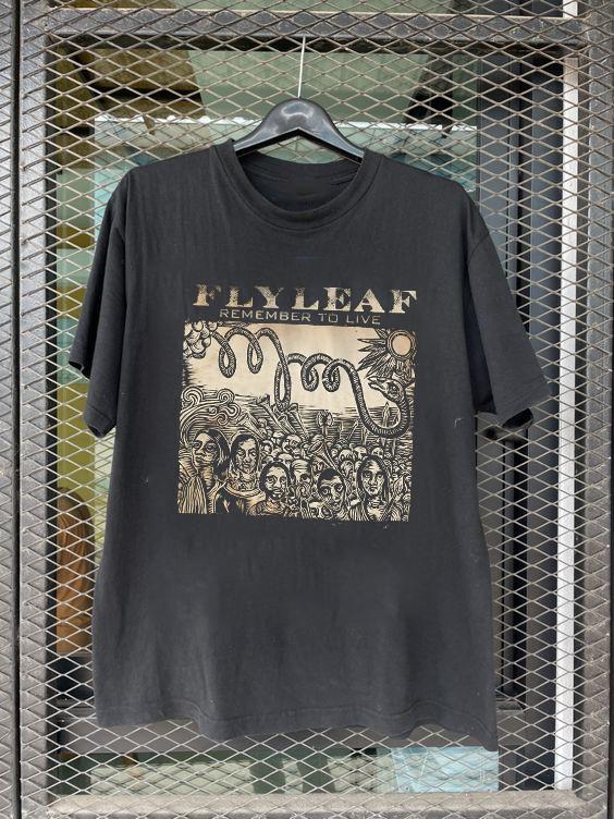 

Flyleaf Band Remember To Live Black T shirt Tops Tee Full Size S-4XL S
