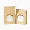 50pcs Kraft Paper Bakery Bags With Window Tin Tie Lock Perfect For Cookies & Coffee High-Quality Kitchen & Restaurant Supplies
