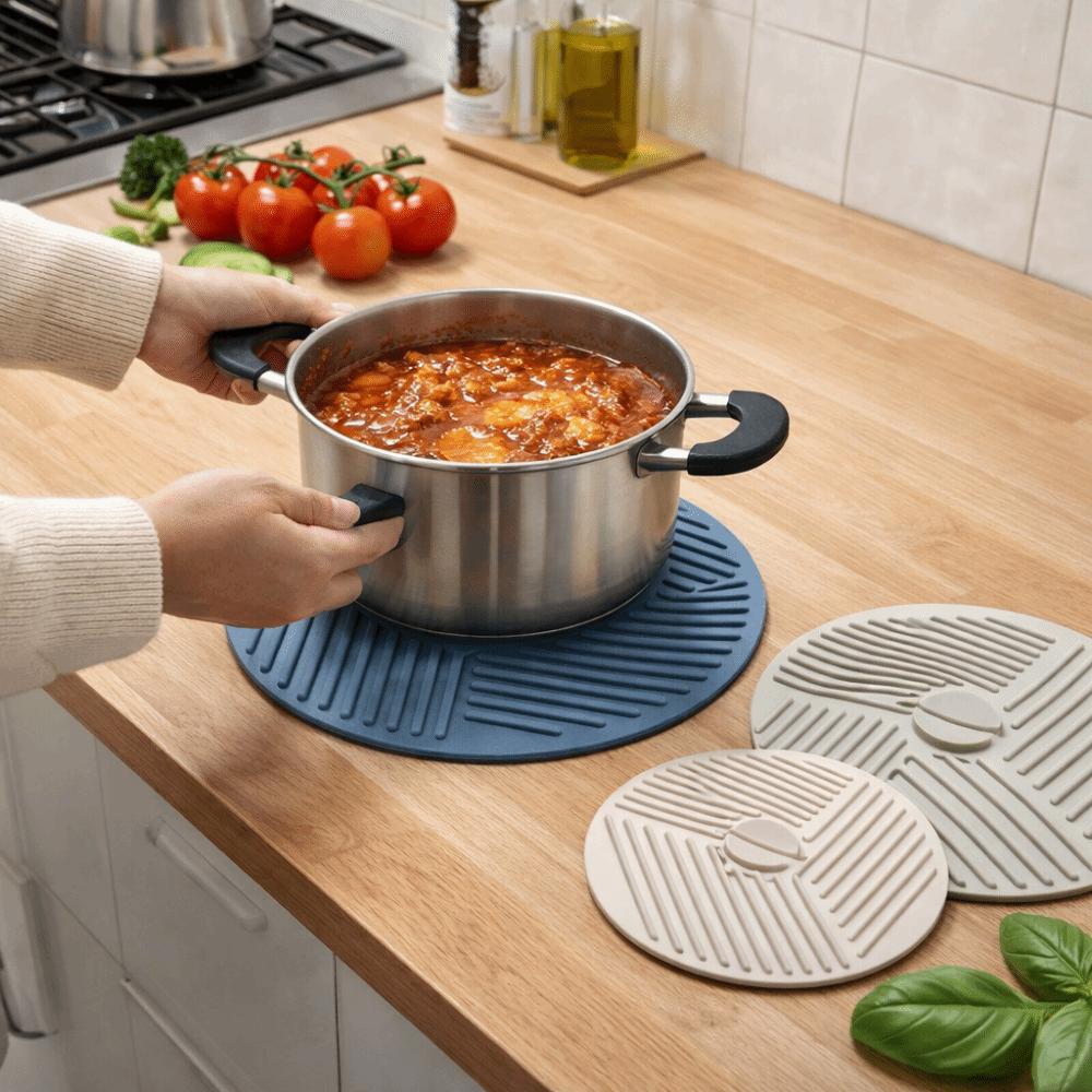 3PCS Soft Hot Insulation Pads Anti-slip Pot Holder Heat Resistant Trivets  Dining Table